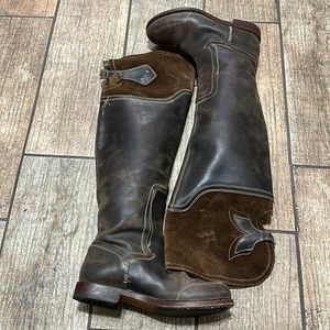 Timberland Women’s 7 Lucille‎ Brown Over the Knee Leather Boots